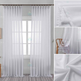 Κουρτίνα Με Τρέσσα 270x280CΜ Lucktora 6030 1 Λευκό