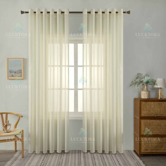 Κουρτίνα Με Κρίκους 270x270CΜ Lucktora A6030 2 Εκρού