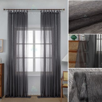 Κουρτίνα Με Κρίκους 270X285CM Lucktora A6037 18 Σκούρο Γκρί