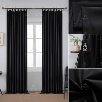 Κουρτίνα Με Τρέσσα 270x275CM Lucktora 6038 18 Μαύρο