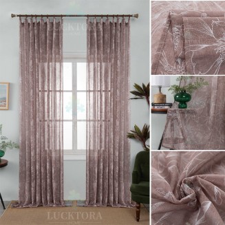 Κουρτίνα Με Τρέσσα 270x300CΜ Lucktora 6041 4 Ροζ