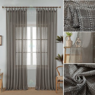 Κουρτίνα Με Τρέσσα 270x280CΜ Lucktora 6780 4 Καφέ