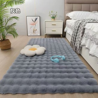 Πατάκι Γούνα - Γκρί 60X90CM Lucktora