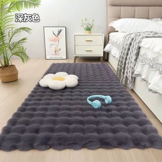 Πατάκι Γούνα - Γκρί Σκούρο 60X90CM Lucktora