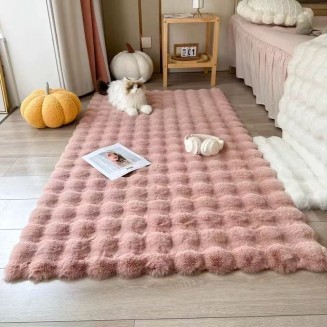 Πατάκι Γούνα - Ροζ 60X150CM Lucktora