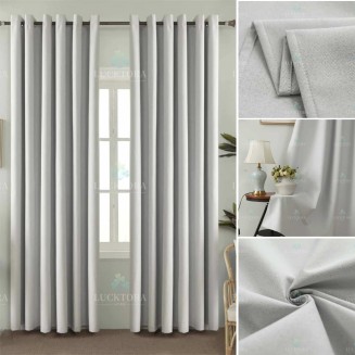 Κουρτίνα Με Κρίκους 270X265cm Lucktora A6010-21 Λευκό 100% Blackout