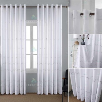 Κουρτίνα Με Κρίκους 270X270cm Lucktora A6014-1 Λευκό