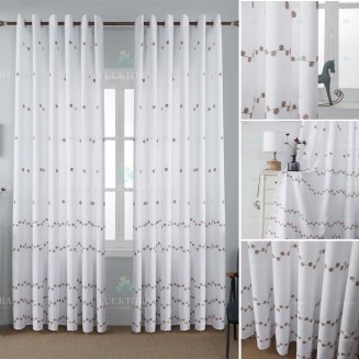 Κουρτίνα Με Κρίκους 270X270cm Lucktora A6014-4 Καφέ