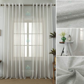 Κουρτίνα Με Κρίκους 270x290cm Lucktora A6023-24 Μπέζ-Γκρί