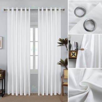 Κουρτίνα Με Κρίκους 270x270CΜ Lucktora Α6039 8 Λευκό