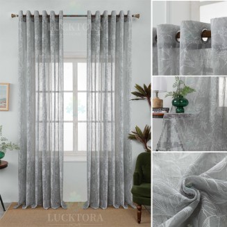Κουρτίνα Με Κρίκους 270x290CΜ Lucktora Α6041 11 Γκρί