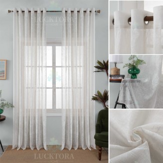 Κουρτίνα Με Κρίκους 270x290CΜ Lucktora Α6041 14 Μπέζ