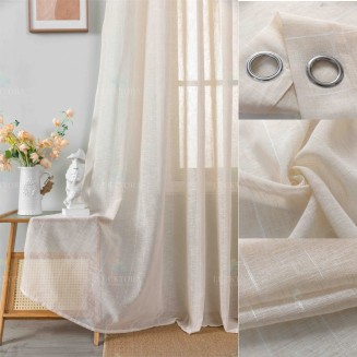 Κουρτίνα Με Κρίκους 270X290CM Lucktora A6044 1 Μπέζ
