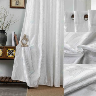 Κουρτίνα Με Κρίκους 270X280CM Lucktora A6045 12 Λευκό