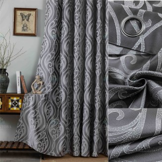 Κουρτίνα Με Κρίκους 270X280CM Lucktora A6045 16 Σκούρο Γκρί