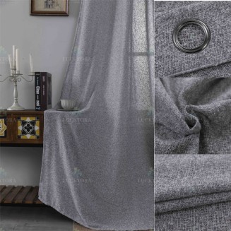 Κουρτίνα Με Κρίκους 270X275CM Lucktora A6046 11 Γκρί