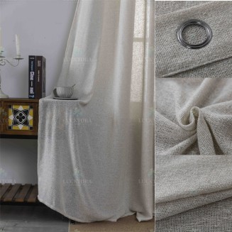 Κουρτίνα Με Κρίκους 270X275CM Lucktora A6046 1 Μπέζ