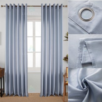 Κουρτίνα Με Κρίκους 270X290CM Lucktora A6341 15 Μπλέ
