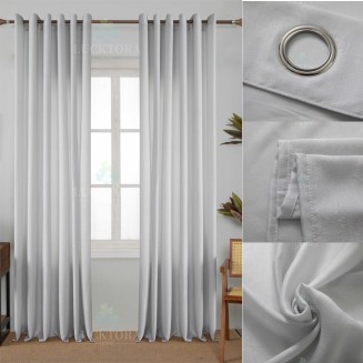 Κουρτίνα Με Κρίκους 270X290CM Lucktora A6341 17 Γκρί