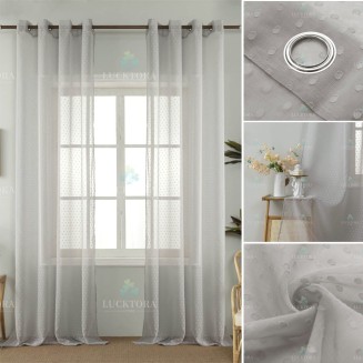 Κουρτίνα Με Κρίκους 140X285CM Lucktora AD6011 11 Γκρί