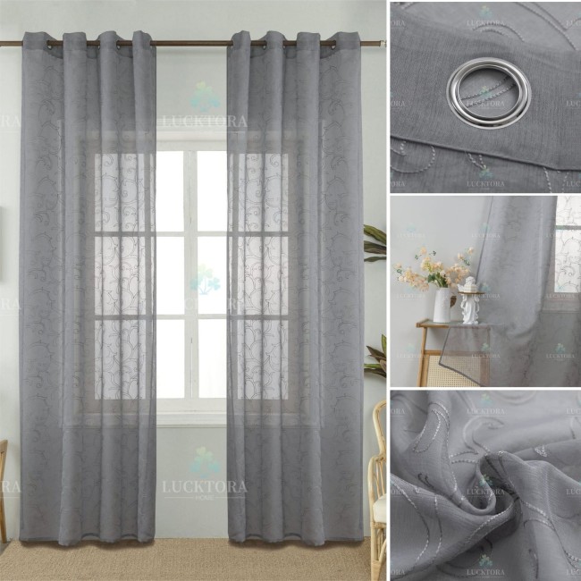 AD6013-2 Γκρί- Με Κρίκο - 140X270CM