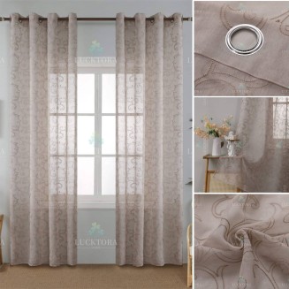 Κουρτίνα Με Κρίκους 140X270cm Lucktora AD6013-4 Καφέ