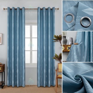 Κουρτίνα Με Κρίκους 140X270CM Lucktora AD6039 7 Μπλέ
