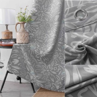 Κουρτίνα Με Κρίκους 140X280CM Lucktora AD6043 11 Γκρί