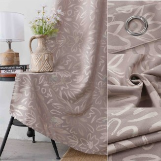 Κουρτίνα Με Κρίκους 140X280CM Lucktora AD6043 4 Καφέ