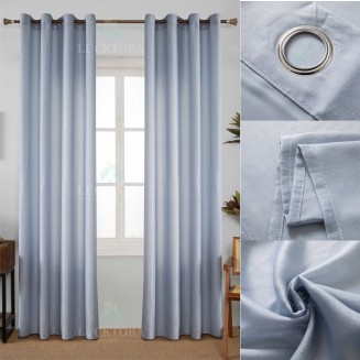 Κουρτίνα Με Κρίκους 140X290CM Lucktora AD6341 15 Μπλέ