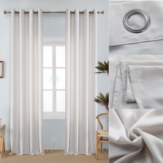 Κουρτίνα Με Κρίκους 140X290CM Lucktora AD6341 20 Λευκό