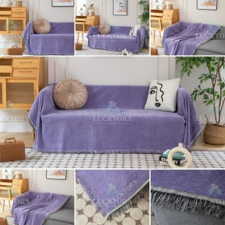Ριχτάρι 180x200CM Lucktora Chenille C12 6 Μοβ