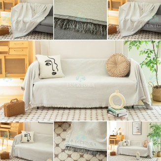 Ριχτάρι 180x200CM Lucktora Chenille C12 10 Εκρου