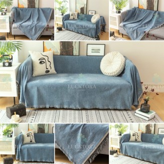 Ριχτάρι 180x200CM Lucktora Chenille C12 7 Σιελ