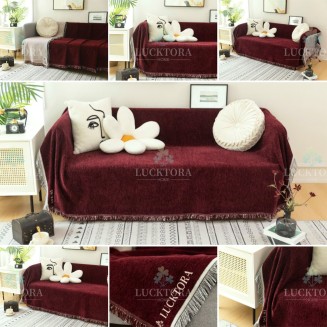 Ριχτάρι 180x200CM Lucktora Chenille C12 2 Μπορντο