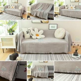 Ριχτάρι 180x200CM Lucktora Chenille C12 12 Αμμο