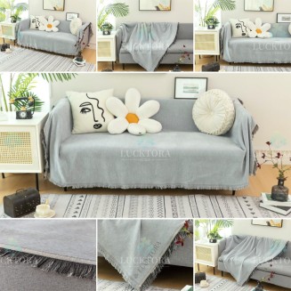 Ριχτάρι 180x200CM Lucktora Chenille C12 11 Γκρι