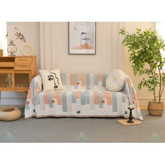 Ριχτάρι 180x180CM Lucktora Chenille C9 7 Πορτοκαλη