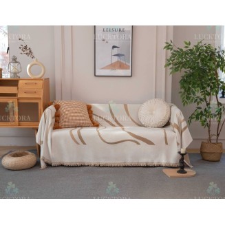 Ριχτάρι 180x180CM Lucktora Chenille C8 4 Καφε