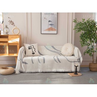 Ριχτάρι 180x180CM Lucktora Chenille C8 11 Γκρι