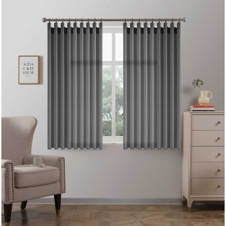 Κουρτίνα Με Τρέσσα 200x150CΜ Lucktora K6030 6 Γκρί Σκούρο