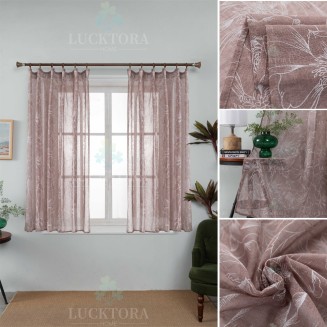 Κουρτίνα Με Τρέσσα 200x150CΜ Lucktora K6041 4 Ροζ