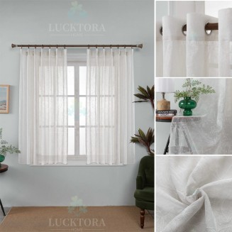 Κουρτίνα Με Τρέσσα 200x150CΜ Lucktora K6041 8 Λευκό