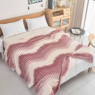 Κουβέρτα Fleece-Δίχρωμο Ριγέ -7 220X240CM Lucktora