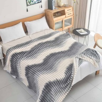 Κουβέρτα Fleece-Δίχρωμο Ριγέ -6 220X240CM Lucktora