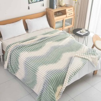 Κουβέρτα Fleece-Δίχρωμο Ριγέ -2 160X220CM Lucktora