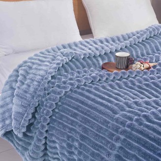 Κουβέρτα Fleece-Ριγέ -3 160X220CM Lucktora