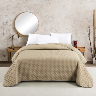 Κουβερλί King Size 260x240 Melinen Renzo Beige-Ecru