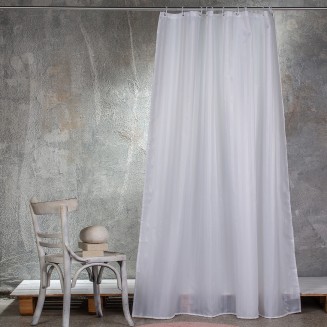 Κουρτίνα Μπάνιου 180x180 Melinen Jacquard White