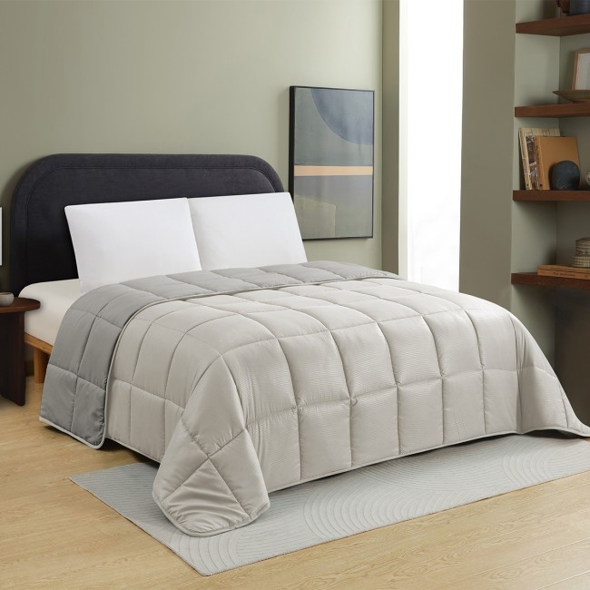 ΠΑΠΛΩΜΑ ΥΠΕΡΔΙΠΛΟ BROOKLYN SILVER/GREY (220X240)